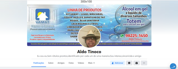 Aldo Tinoco produtos de limpeza e diversos